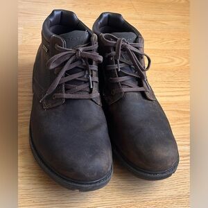 Rockport Storm Surge Waterproof BootsmMen Size11.5 Brown Leather Slip Resistant